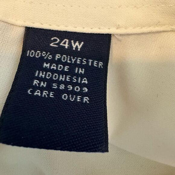 Preston and York Polyester Slightly Sheer Button Down Shirt, 24W - Picture 4 of 9